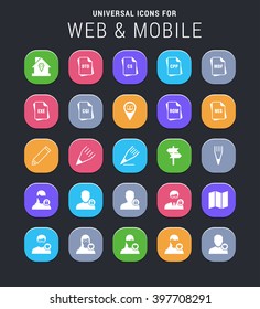 25 universal icons for web and mobile