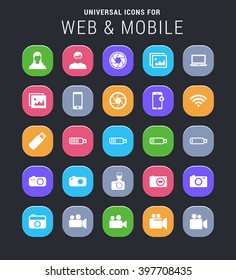 25 universal icons for web and mobile