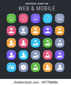 25 universal icons for web and mobile