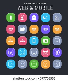 25 universal icons for web and mobile