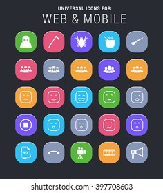 25 universal icons for web and mobile