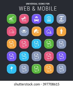 25 universal icons for web and mobile