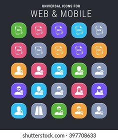 25 universal icons for web and mobile