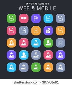 25 universal icons for web and mobile