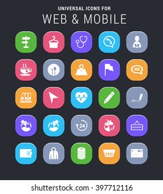 25 universal icons for web and mobile