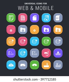 25 universal icons for web and mobile