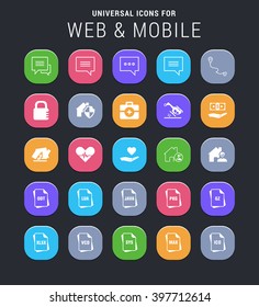 25 universal icons for web and mobile