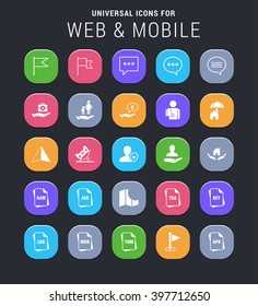 25 universal icons for web and mobile