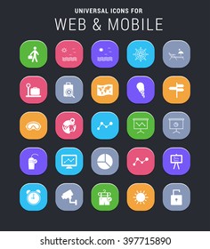 25 universal icons for web and mobile