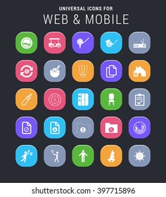 25 universal icons for web and mobile