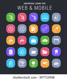 25 universal icons for web and mobile
