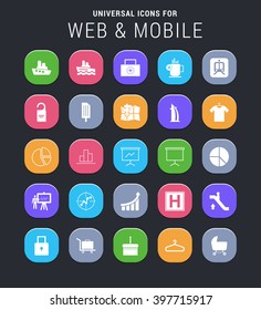 25 universal icons for web and mobile