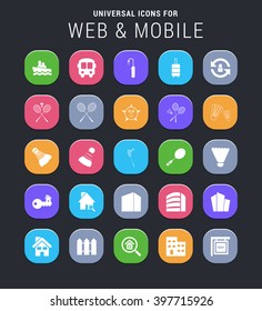 25 universal icons for web and mobile