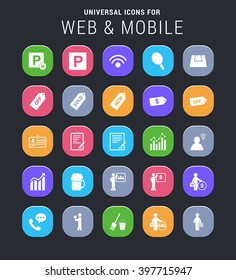 25 universal icons for web and mobile