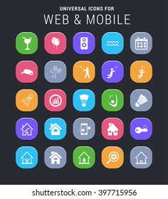 25 universal icons for web and mobile