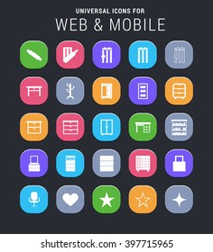 25 universal icons for web and mobile