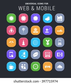 25 universal icons for web and mobile