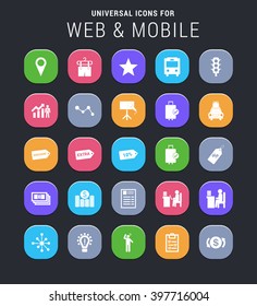 25 universal icons for web and mobile