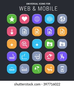 25 universal icons for web and mobile