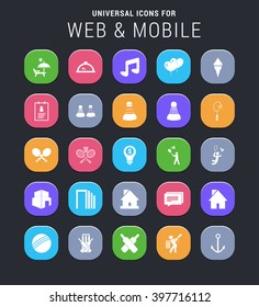 25 universal icons for web and mobile