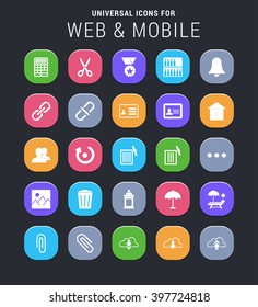 25 universal icons for web and mobile
