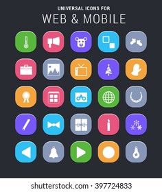 25 universal icons for web and mobile