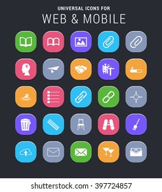 25 universal icons for web and mobile