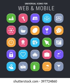 25 universal icons for web and mobile