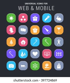 25 universal icons for web and mobile