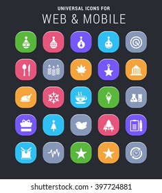 25 universal icons for web and mobile