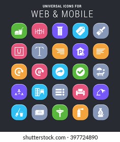 25 universal icons for web and mobile