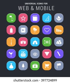 25 universal icons for web and mobile