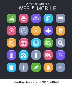 25 universal icons for web and mobile