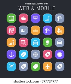 25 universal icons for web and mobile