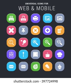 25 universal icons for web and mobile