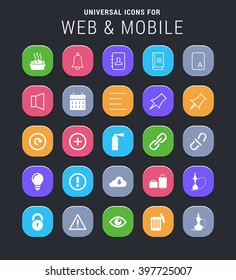 25 universal icons for web and mobile