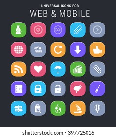 25 universal icons for web and mobile