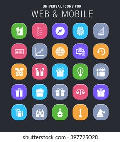 25 universal icons for web and mobile