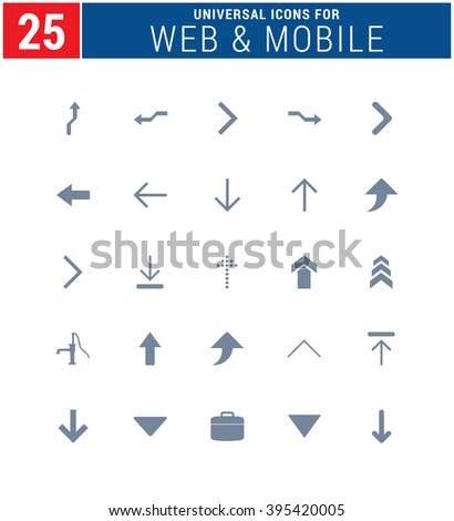 25 Universal Icons For Web and Mobile. web icons for business, finance and communication
