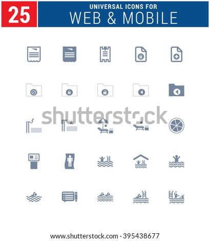 25 Universal Icons For Web and Mobile. web icons for business, finance and communication