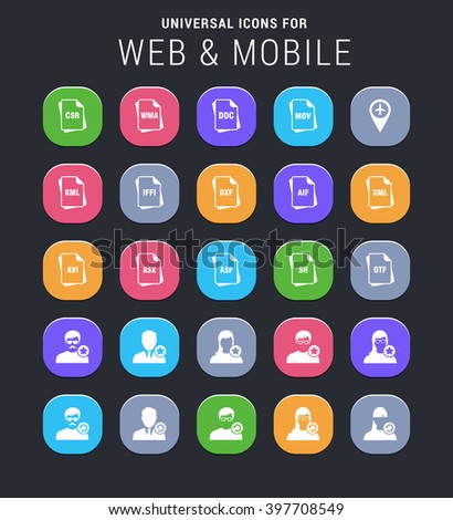 25 universal icons for web and mobile