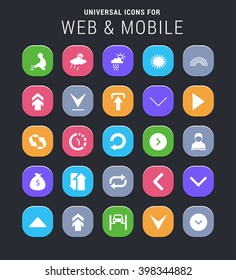 25 universal icons for website and app