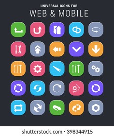 25 universal icons for website and app