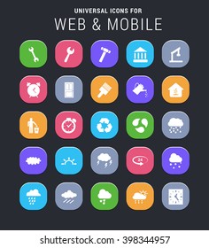 25 universal icons for website and app