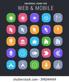 25 universal icons for website and app