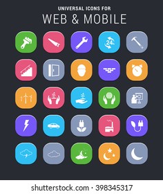 25 universal icons for website and app