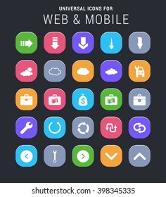 25 universal icons for website and app