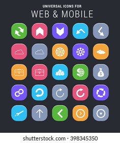 25 universal icons for website and app