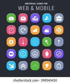 25 universal icons for website and app