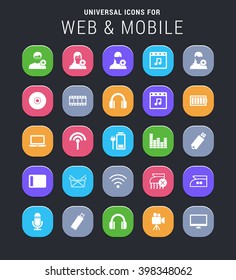 25 universal icons for website and app

